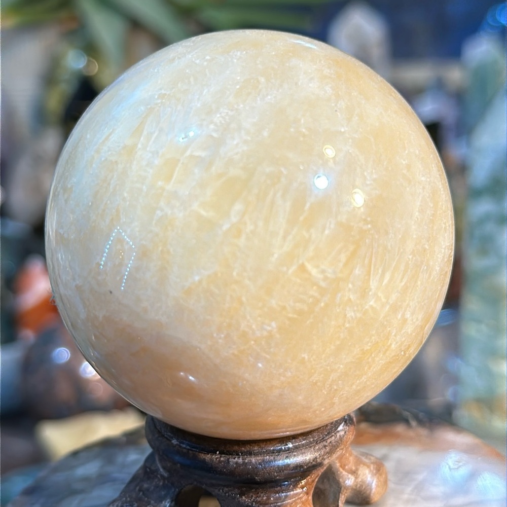 Orange Calcite Crystal Ball!